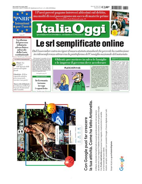 Italia oggi : quotidiano di economia finanza e politica